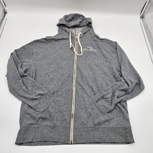 Disney Cast Member Gray Zip Hoodie 2XL  Floral Back Design & Front Embroidered